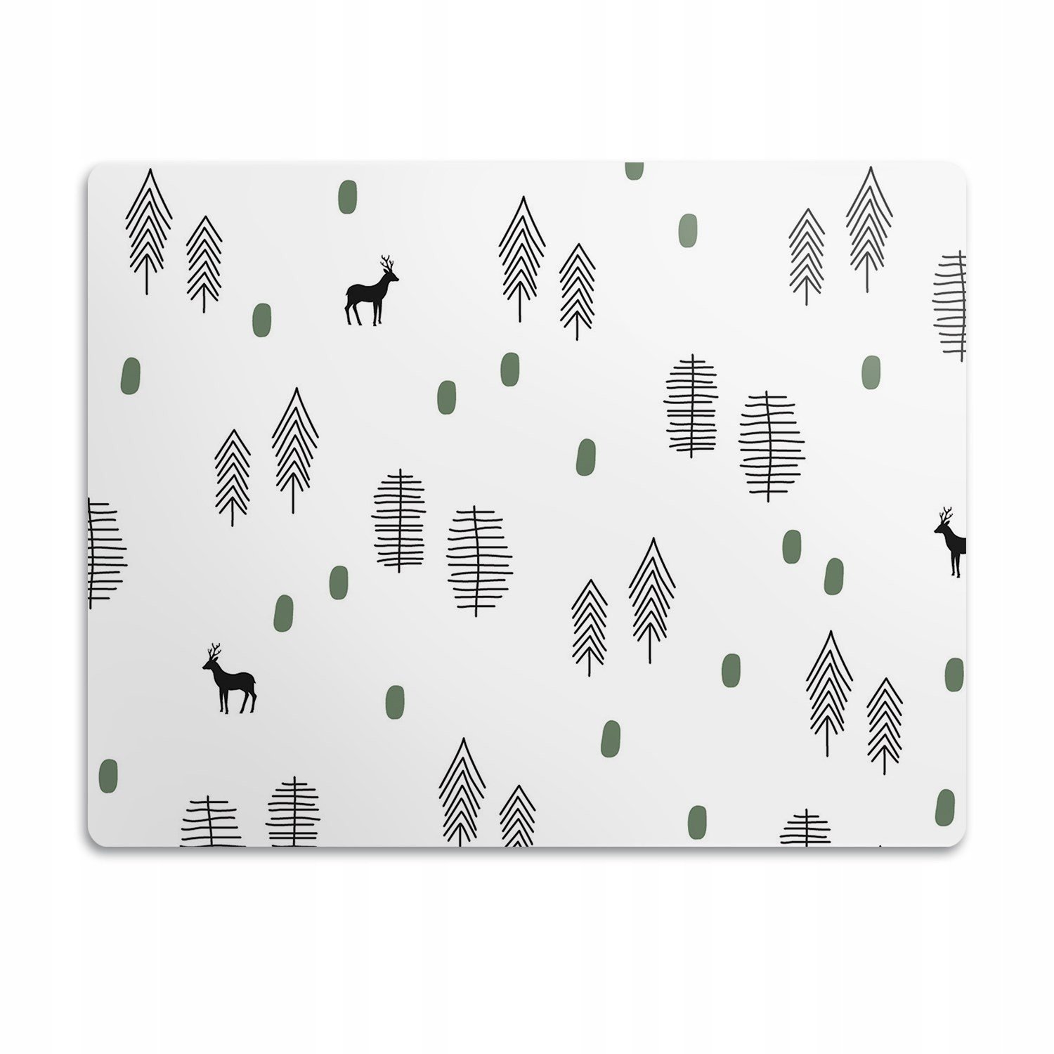 Vodotěsná podložka pod misku Jelen v lese 90x60cm