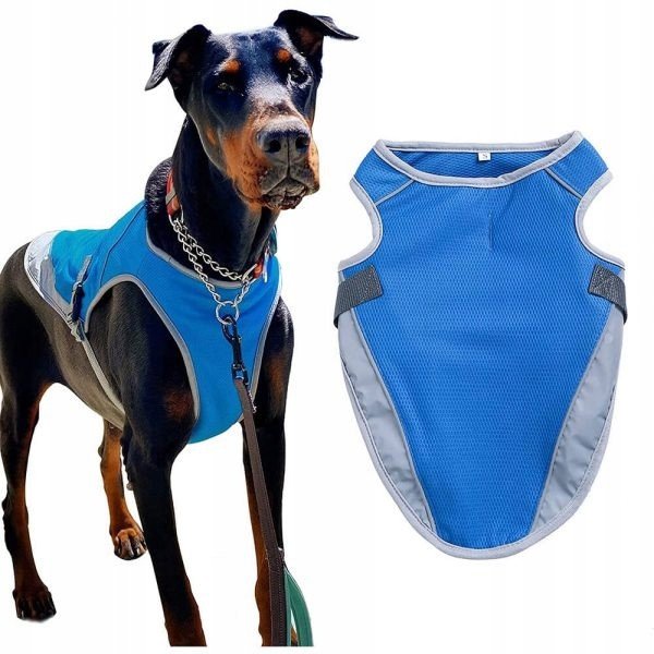 Chladící vesta pro psa Becool M modrá