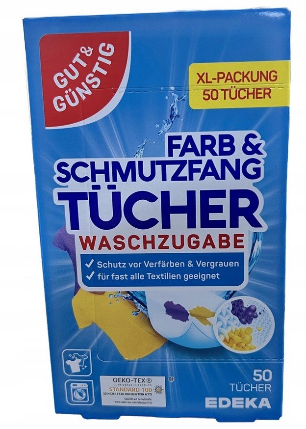 Gut und Günstig (Německo) G&G FARB & SCHMUTZFANG TÜCHER XL Ubrousky proti zapírání prádla 50ks