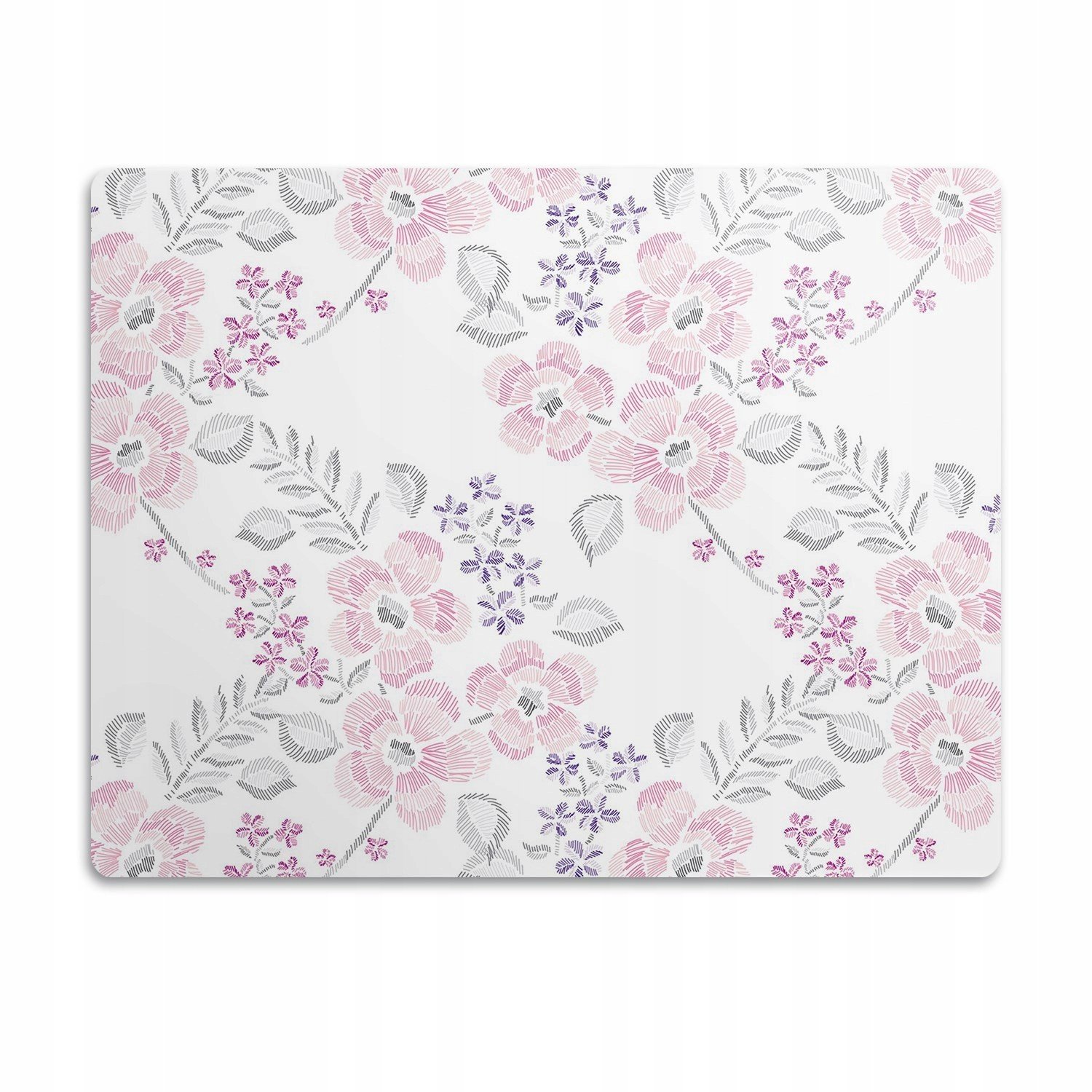 Podložka pod misku pro psa kočka Květinový vzor 90x60 cm