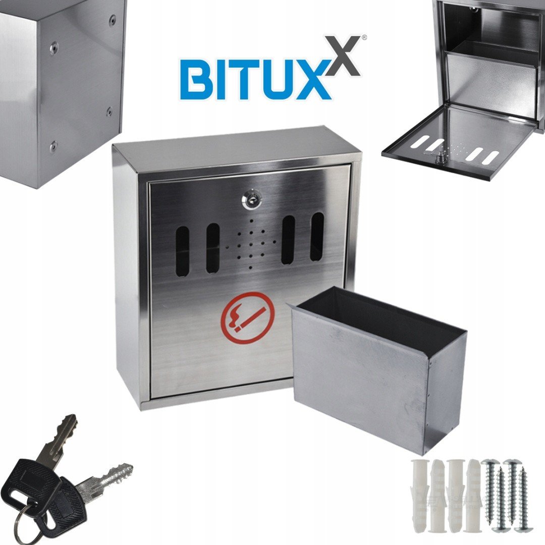 Stříbrný popelník Nástěnný popelník venkovní