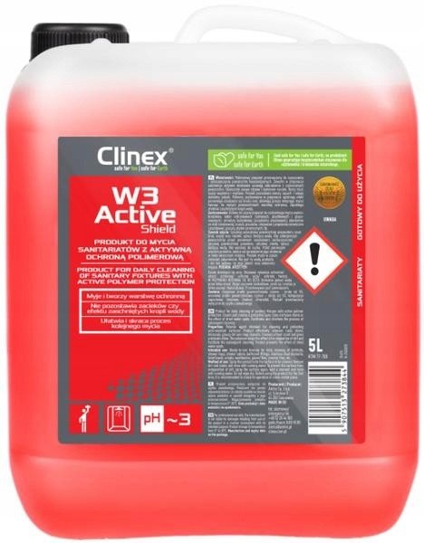Clinex W3 Active Shield Tekutý přípravek do koupelny 5 l