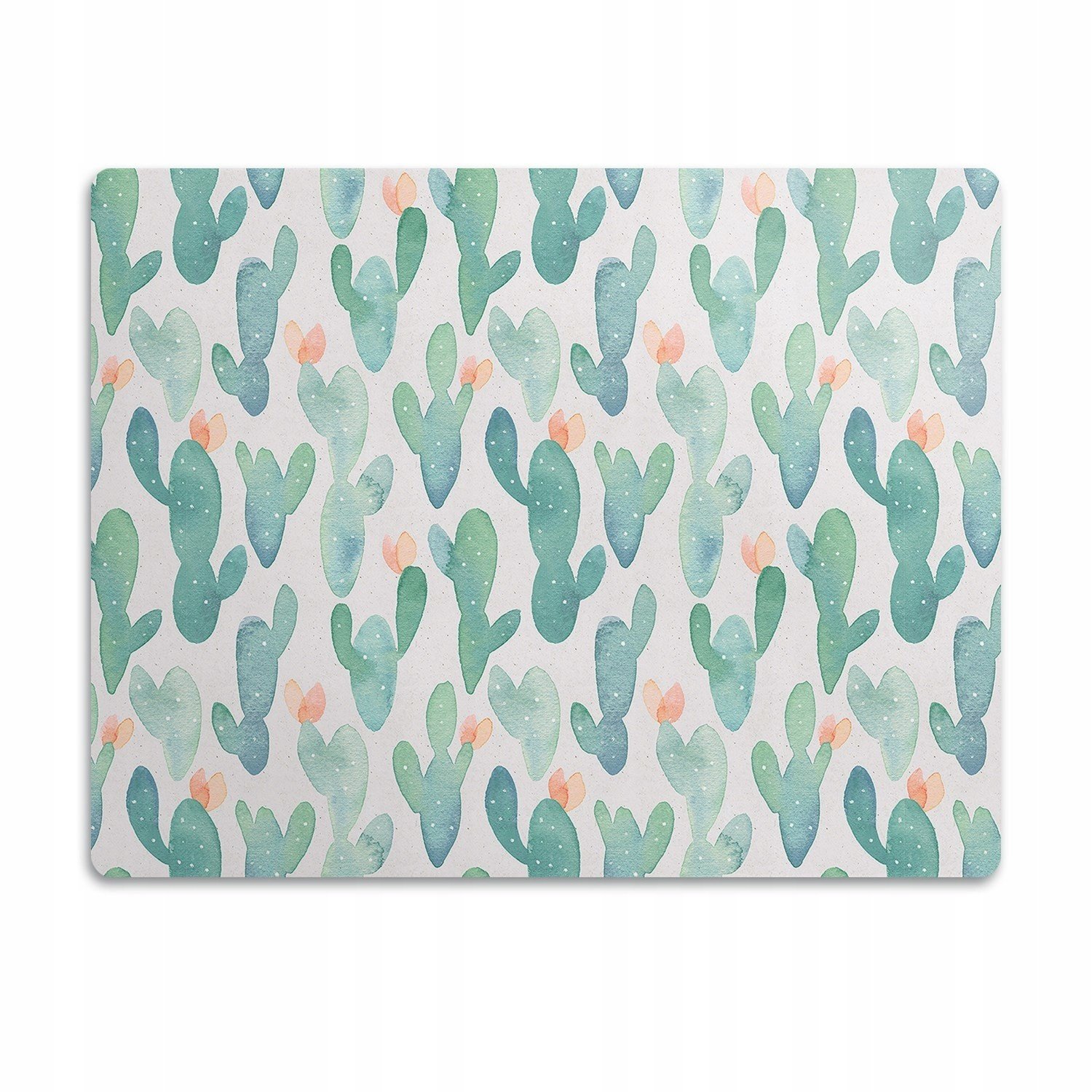 Podložka pro psa pod misku Pastelové kaktusy 90x60 cm