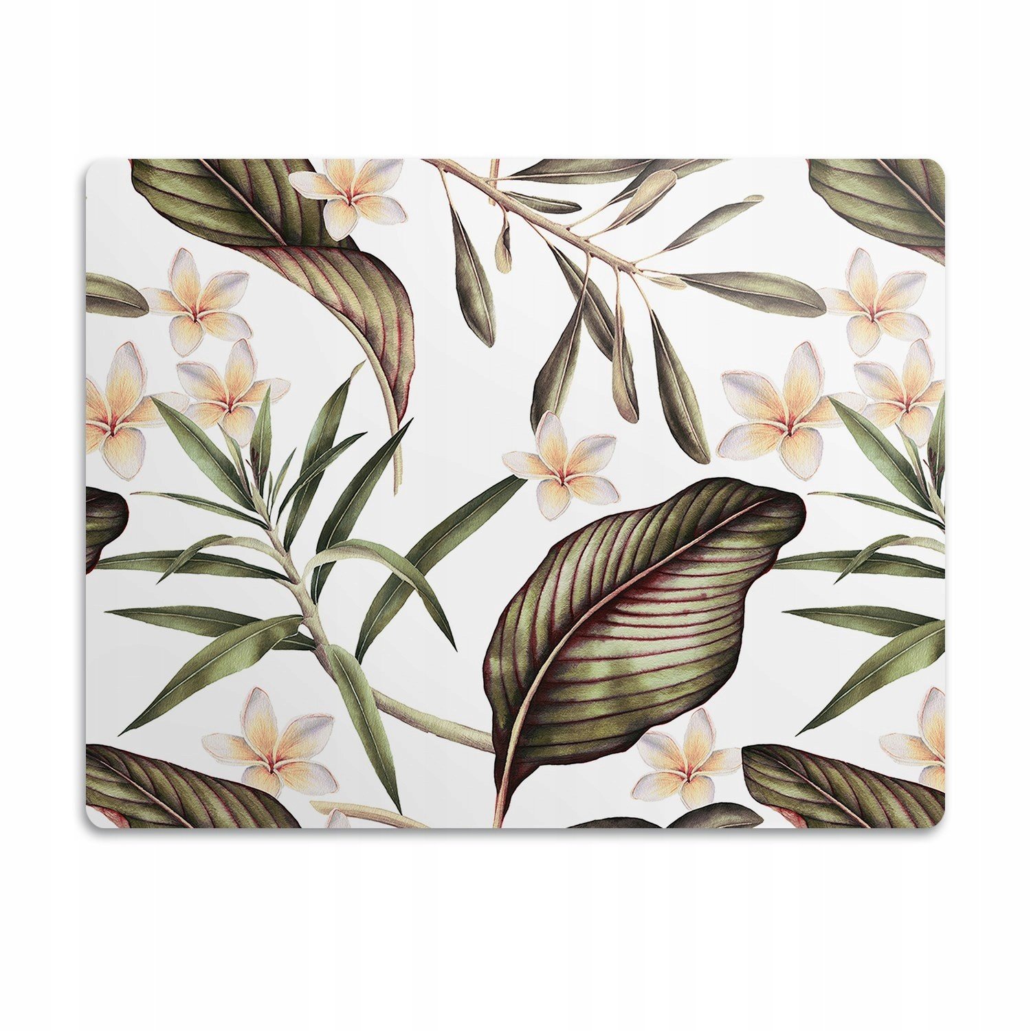 Ochranná podložka pod misky Listy a květiny 90x60 cm