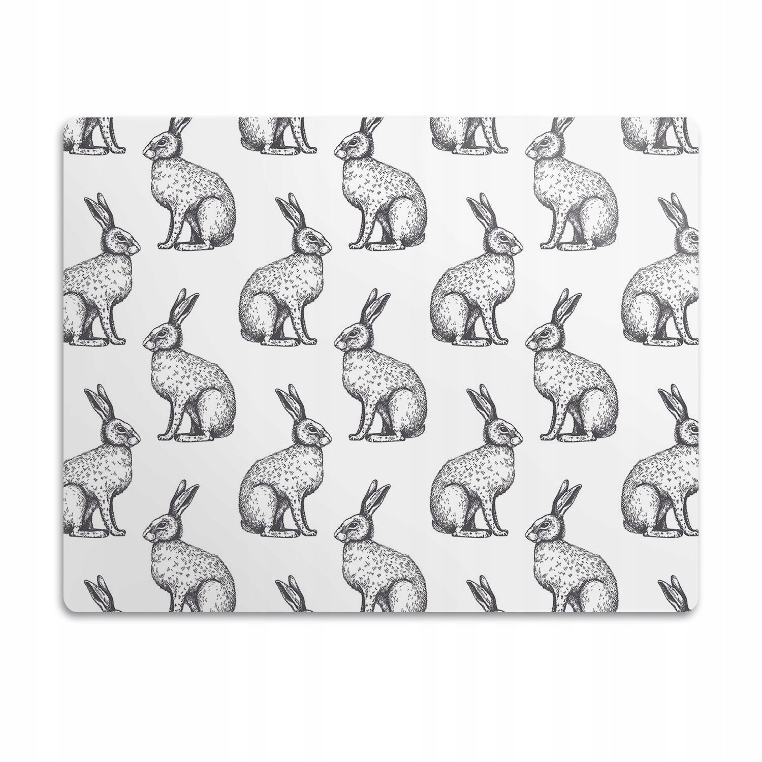 Voděodolná podložka pod misku Bílí králíci 90x60 cm