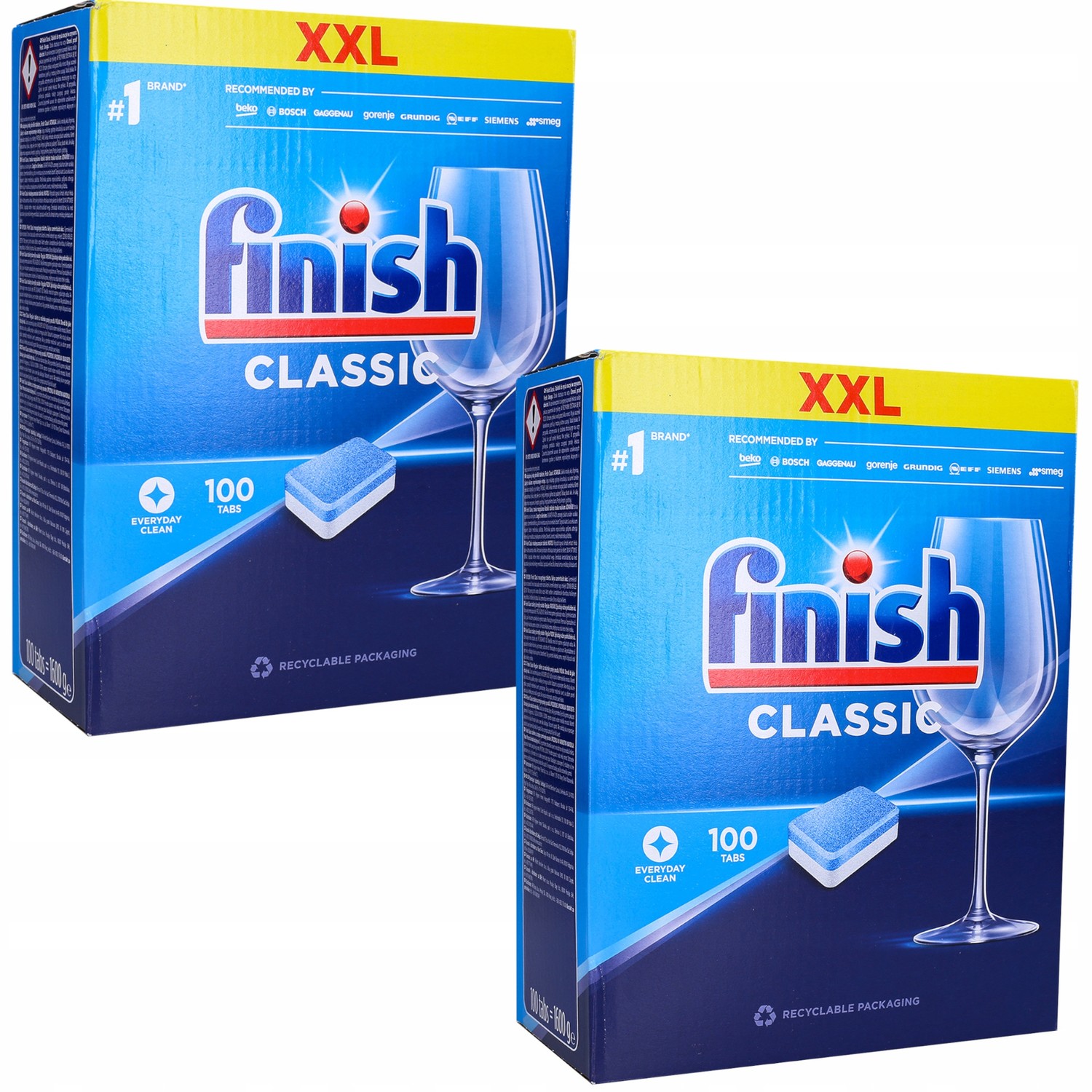Finish Classic Tablety do myčky 2x 100ks XXL