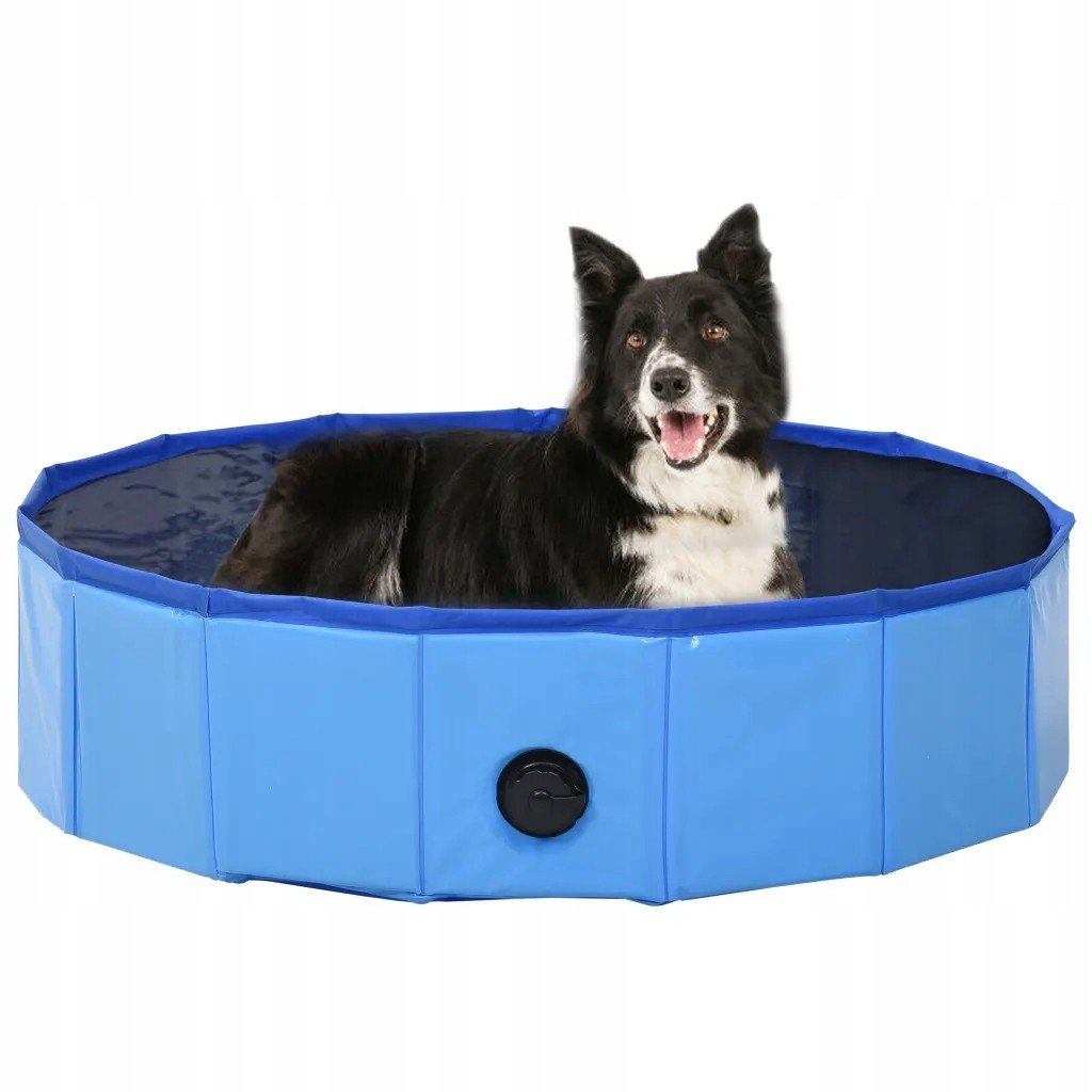 vidaXL Skládací bazén pro psa, modrý, 80 x 20