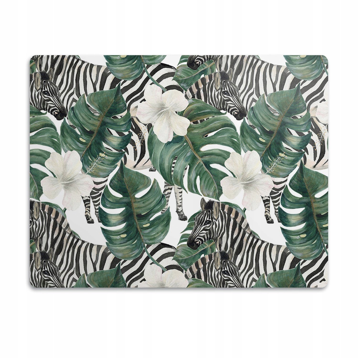 Podložka pod misku pro kočku psa Zebry v listech 90x60