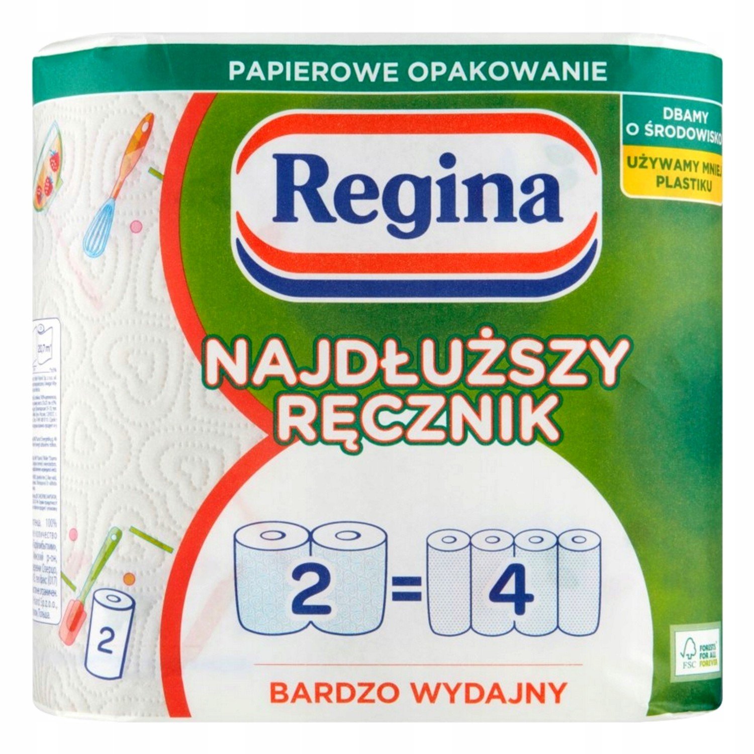 Regina Nejdelší papírový ručník Bílý 2ks