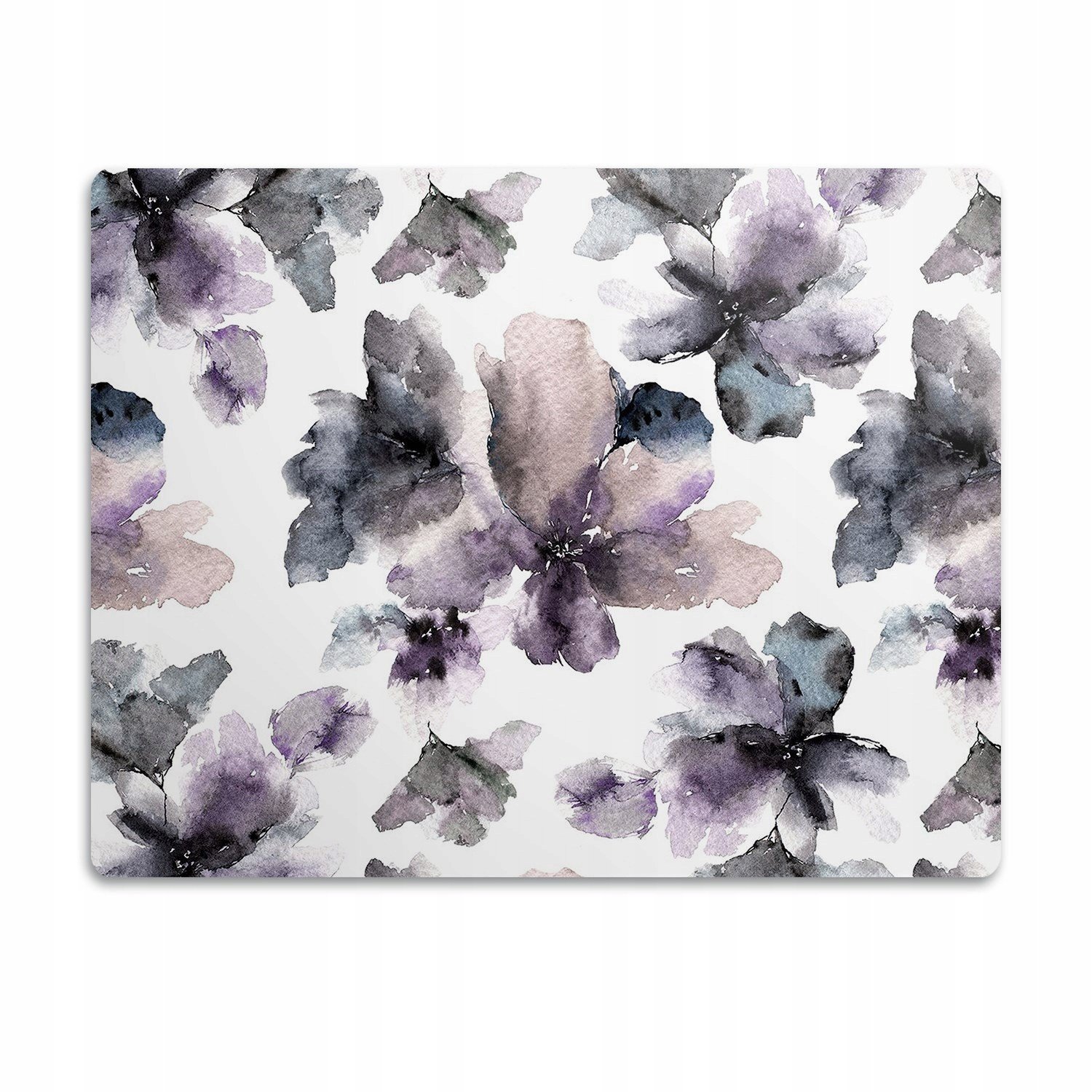 Podložka pod misku pro psa kočky Tmavé květy 90x60 cm