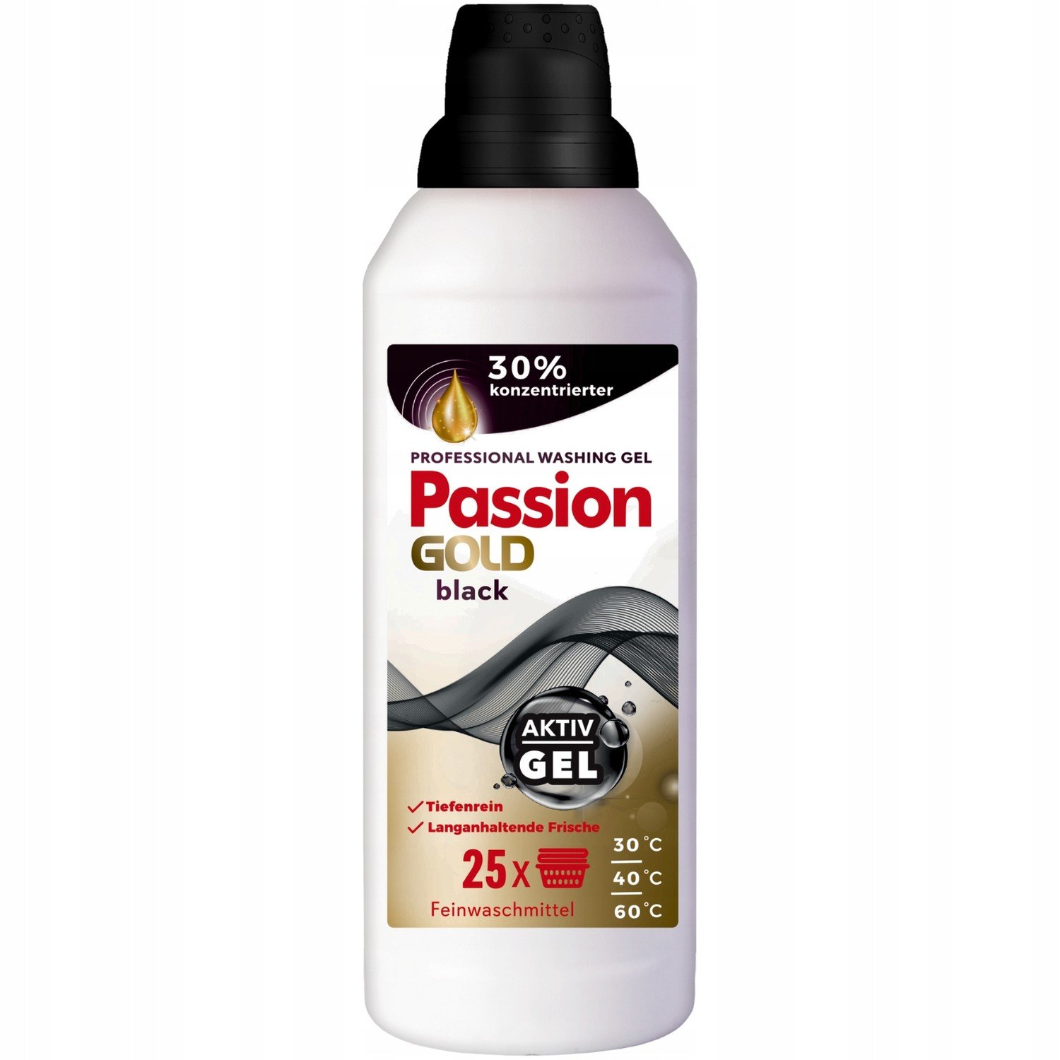 Passion Gold Black Prací gel černý Výkonný 1l