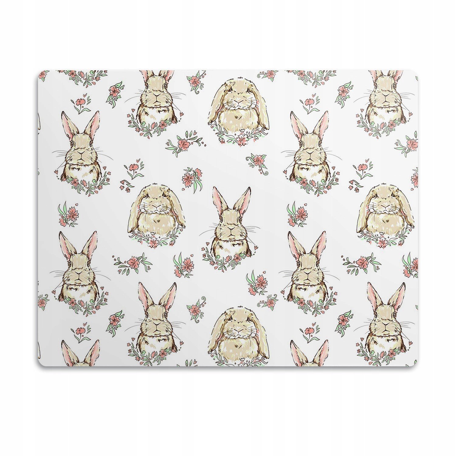 Podložka pro psa pod misku Světle hnědá králíci 90x60