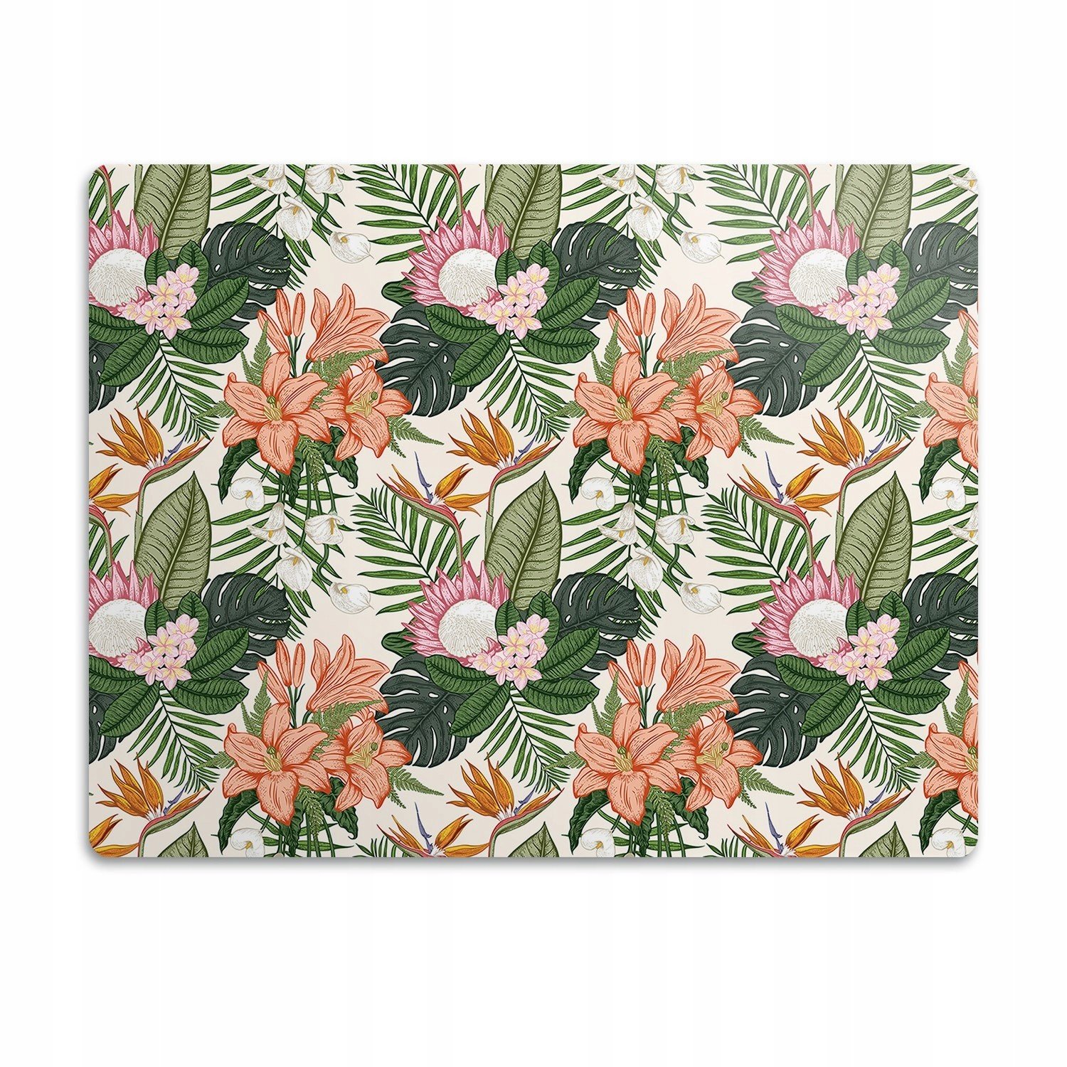 Voděodolná podložka pod misku Mural květinová 90x60 cm