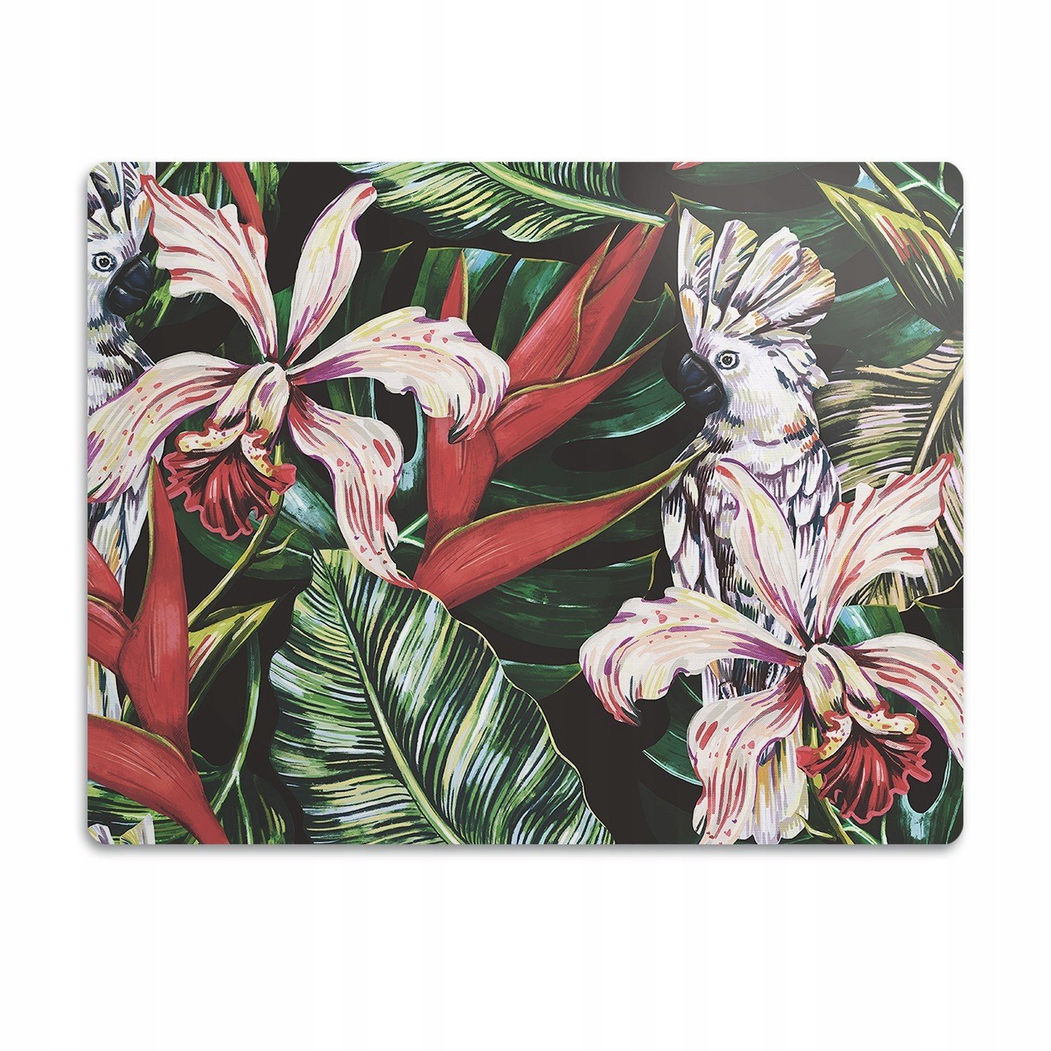 Vodotěsná podložka pod misku Papoušek tropy 90x60