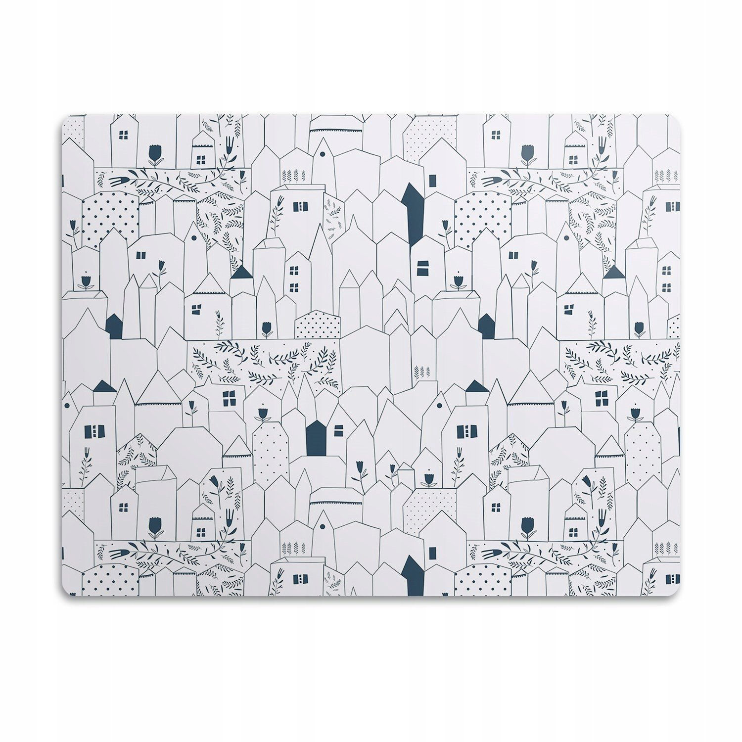 Ochranná podložka pod misku pro psa Domečky 90x60cm