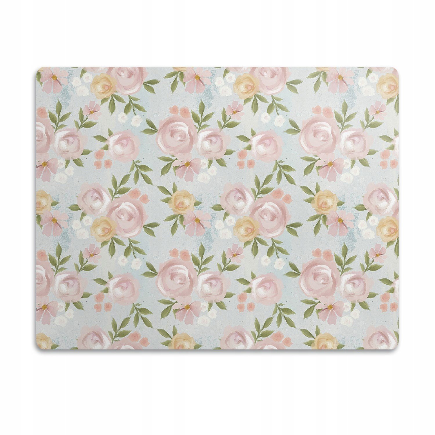 Ochranná podložka pod misky Květiny akvarel 90x60 cm