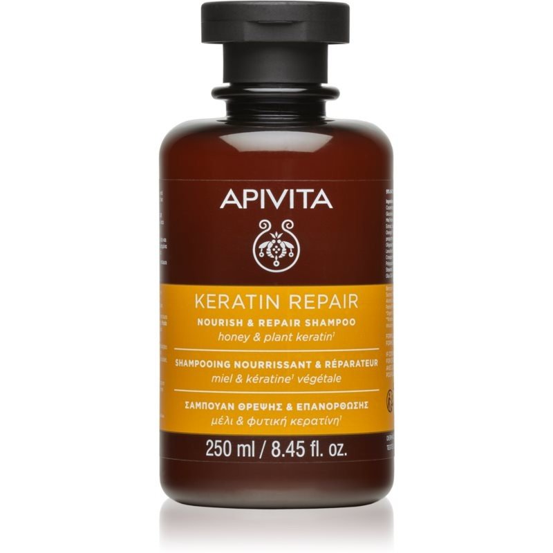 Apivita Keratin Repair Nourish & Repair Shampoo vyživující šampon pro velmi suché a poškozené vlasy 250 ml