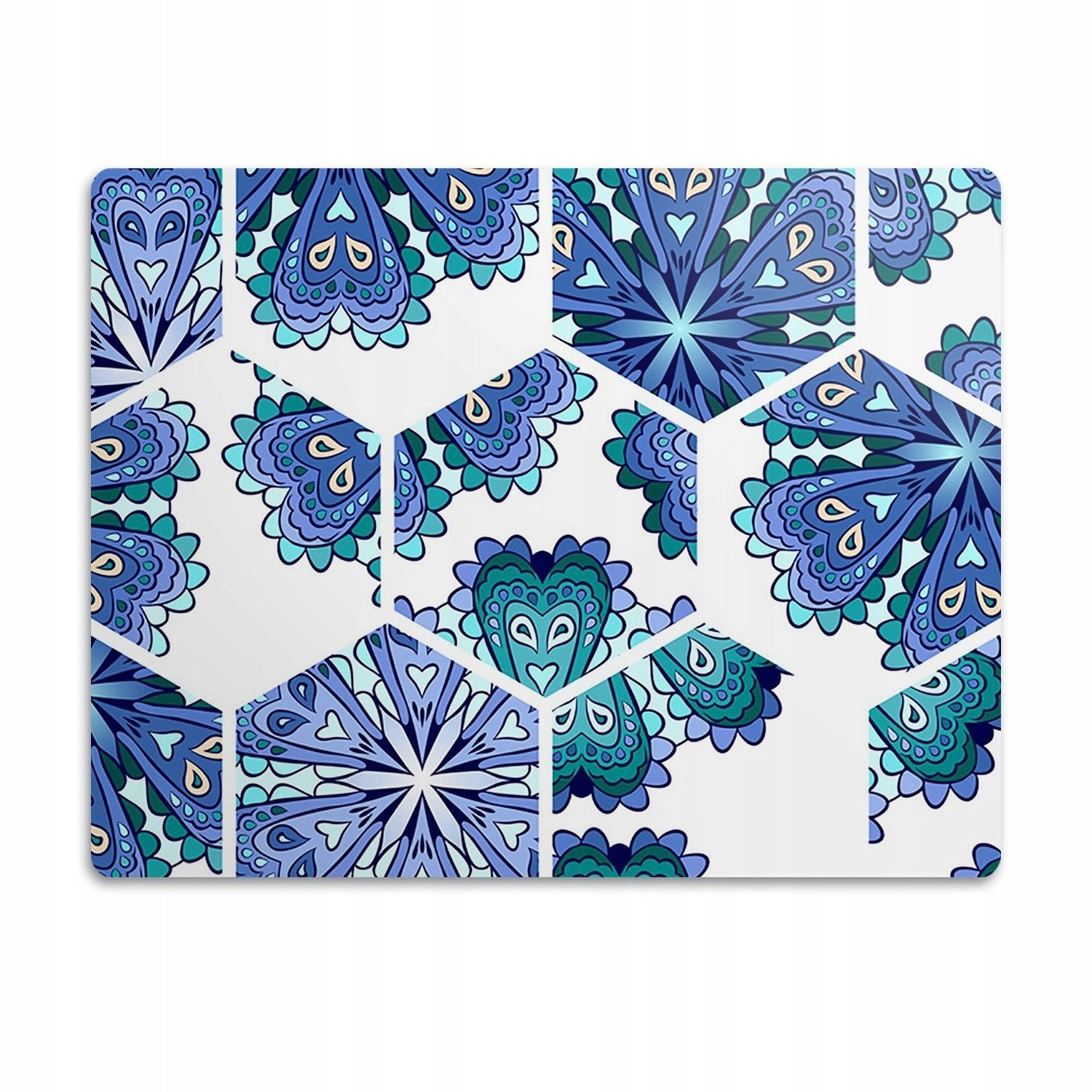 Pro kočku podložka pod misky Šestiúhelníky vzory 90x60