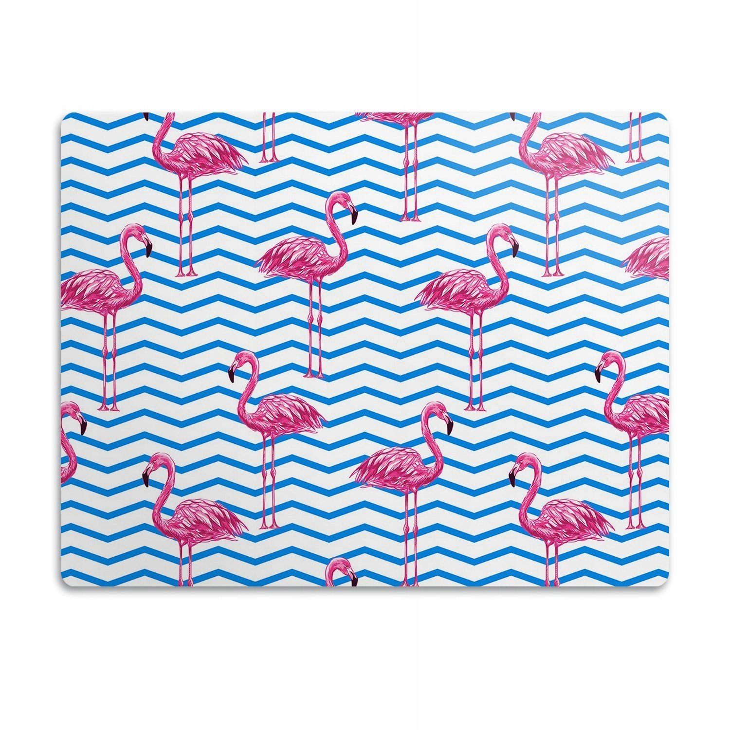 Ochranná podložka pod misku Flamingi cikcaky 90x60 cm