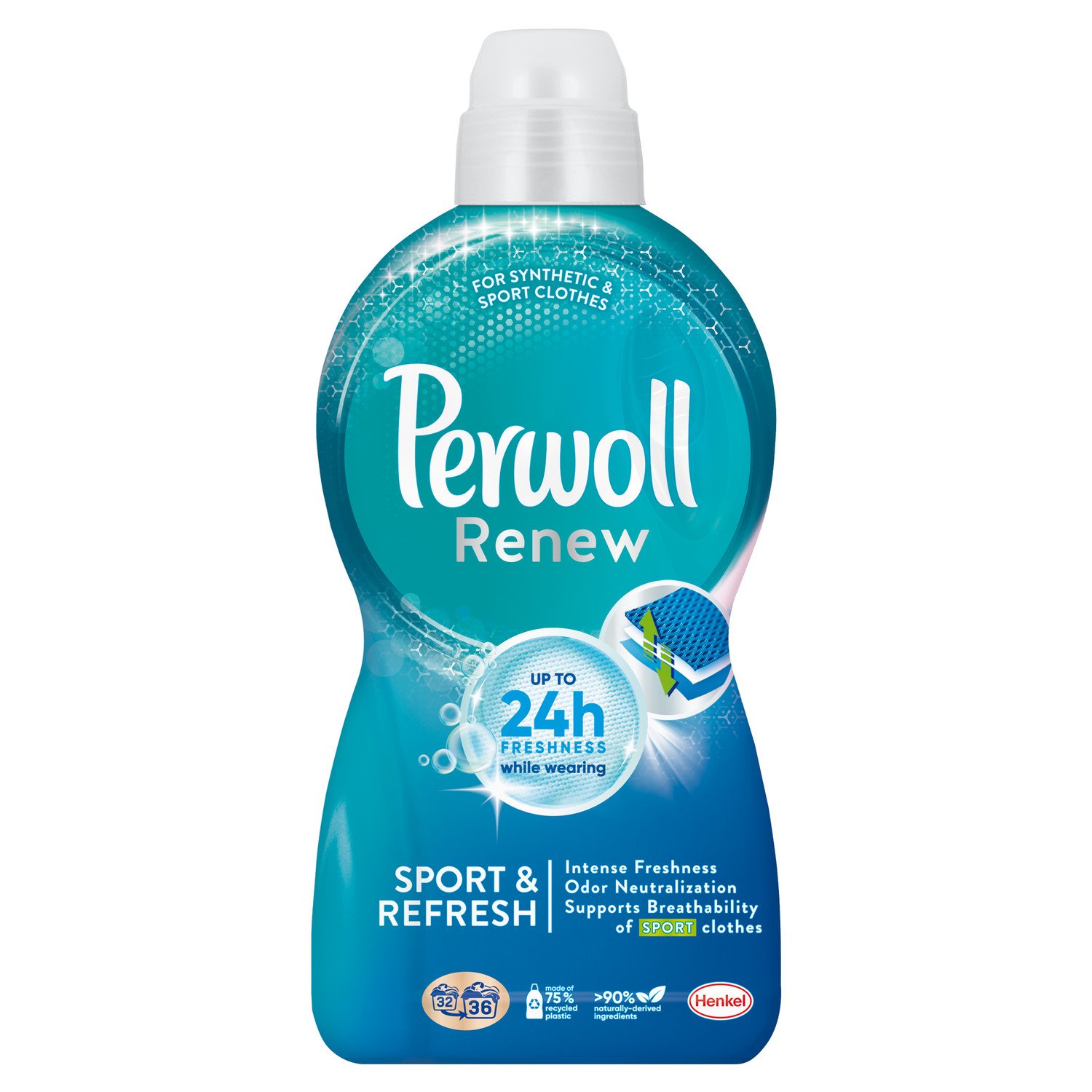 Perwoll Renew Refresh Tekutý prací prostředek Sport 3x1,98L