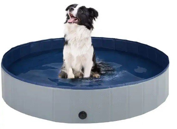 Bazén Pro Psa Zvířata Skládací Šedá 160X30 XL