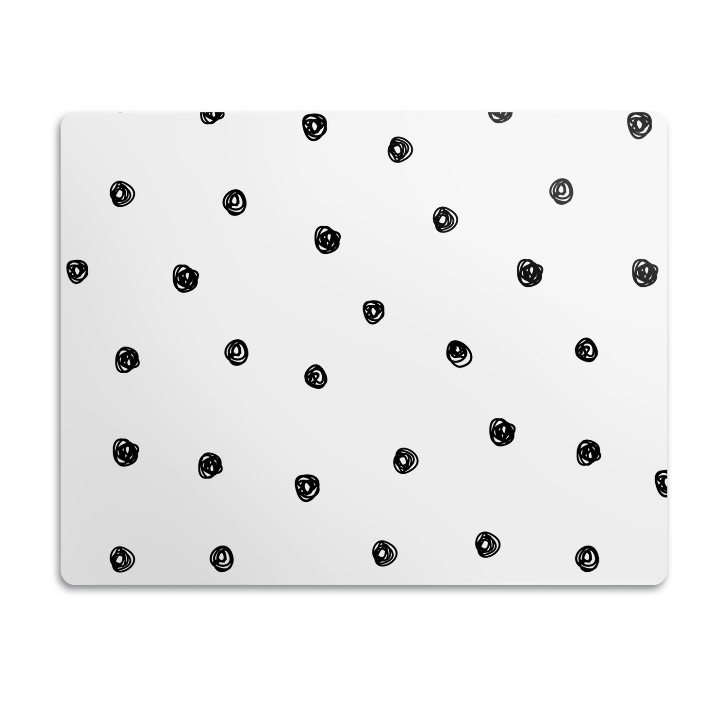 Podložka pod misku voděodolná Černé puntíky 90x60 cm