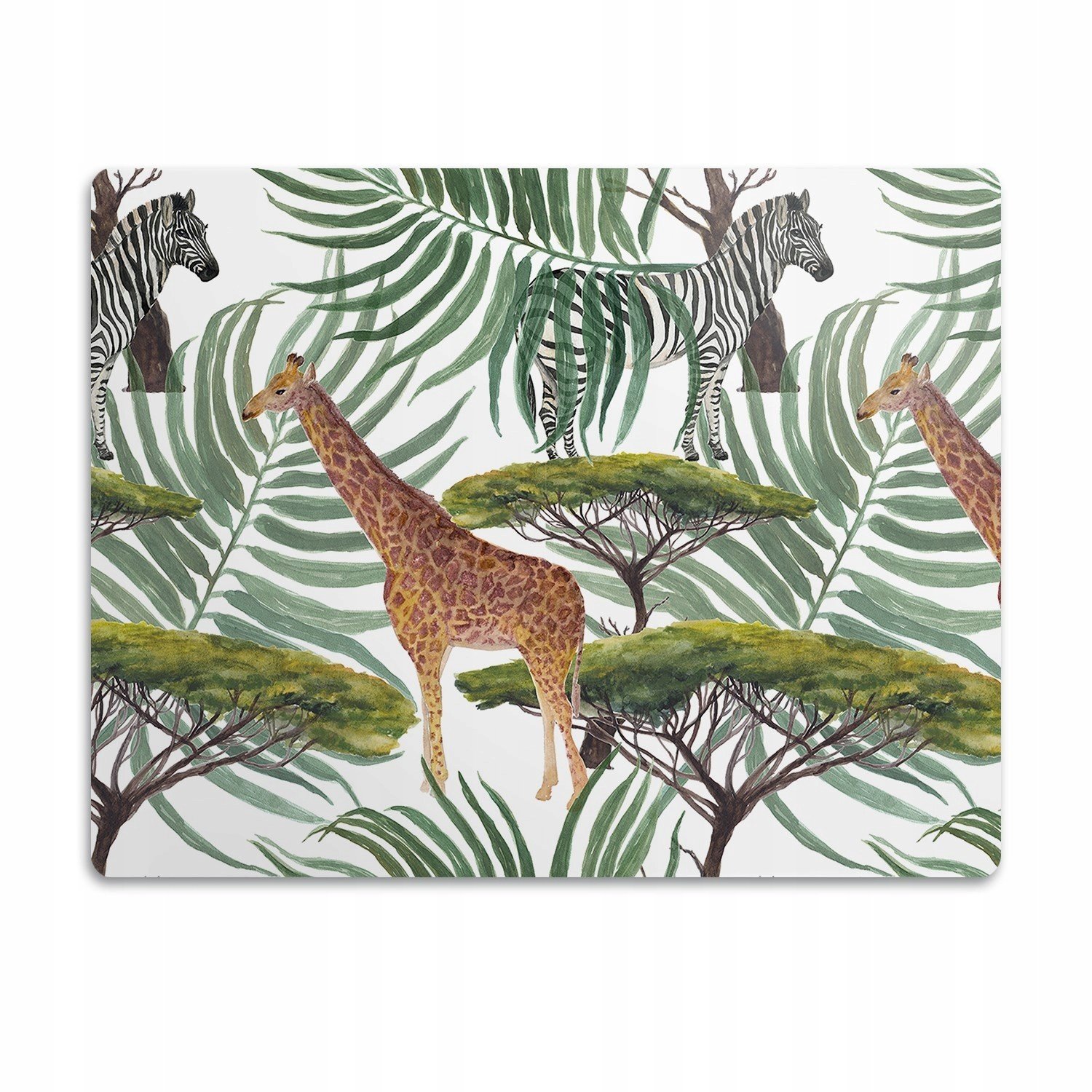 Vodotěsná podložka pod misku Zvířata Afrika 90x60