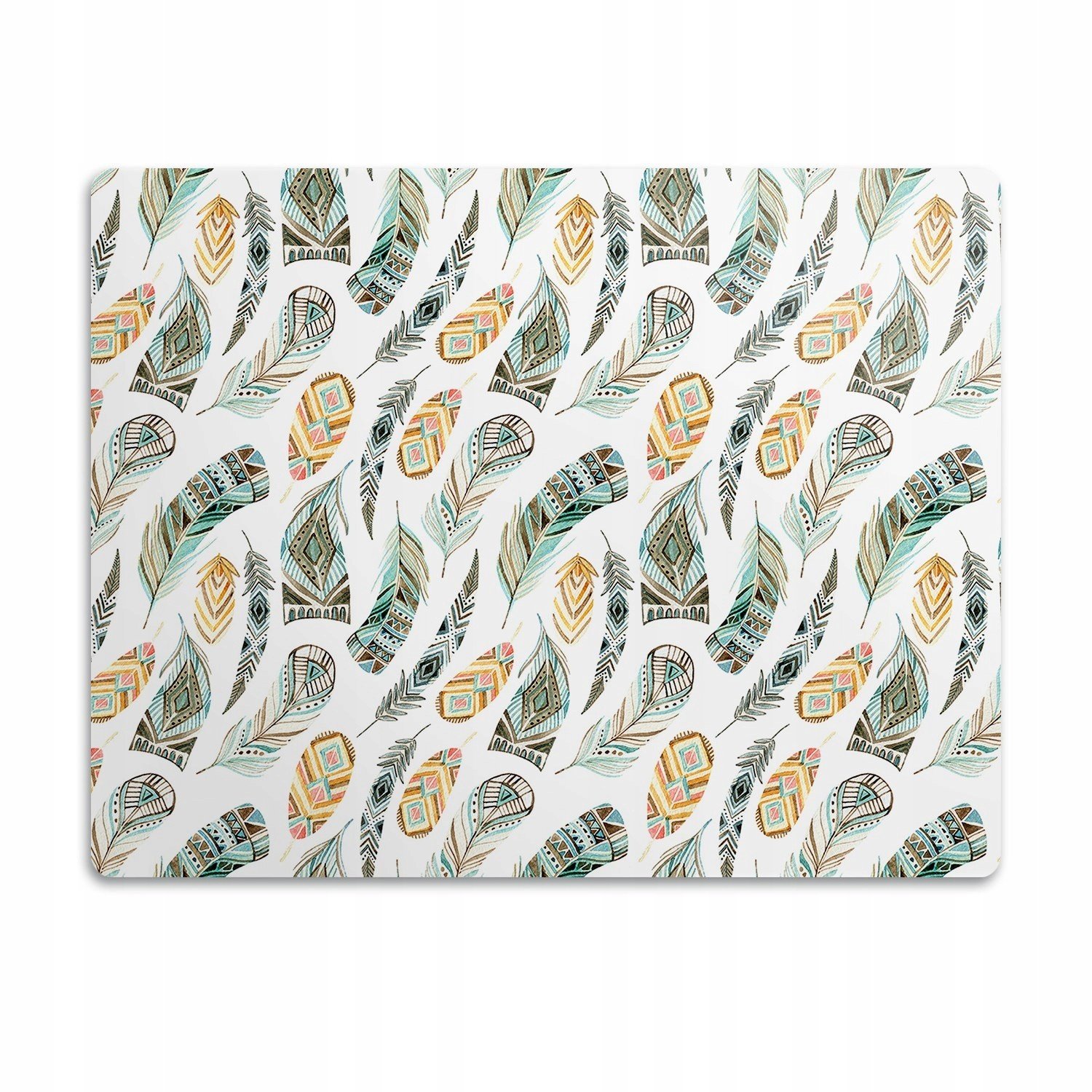 Voděodolná podložka pod misku Boho peří 90x60 cm