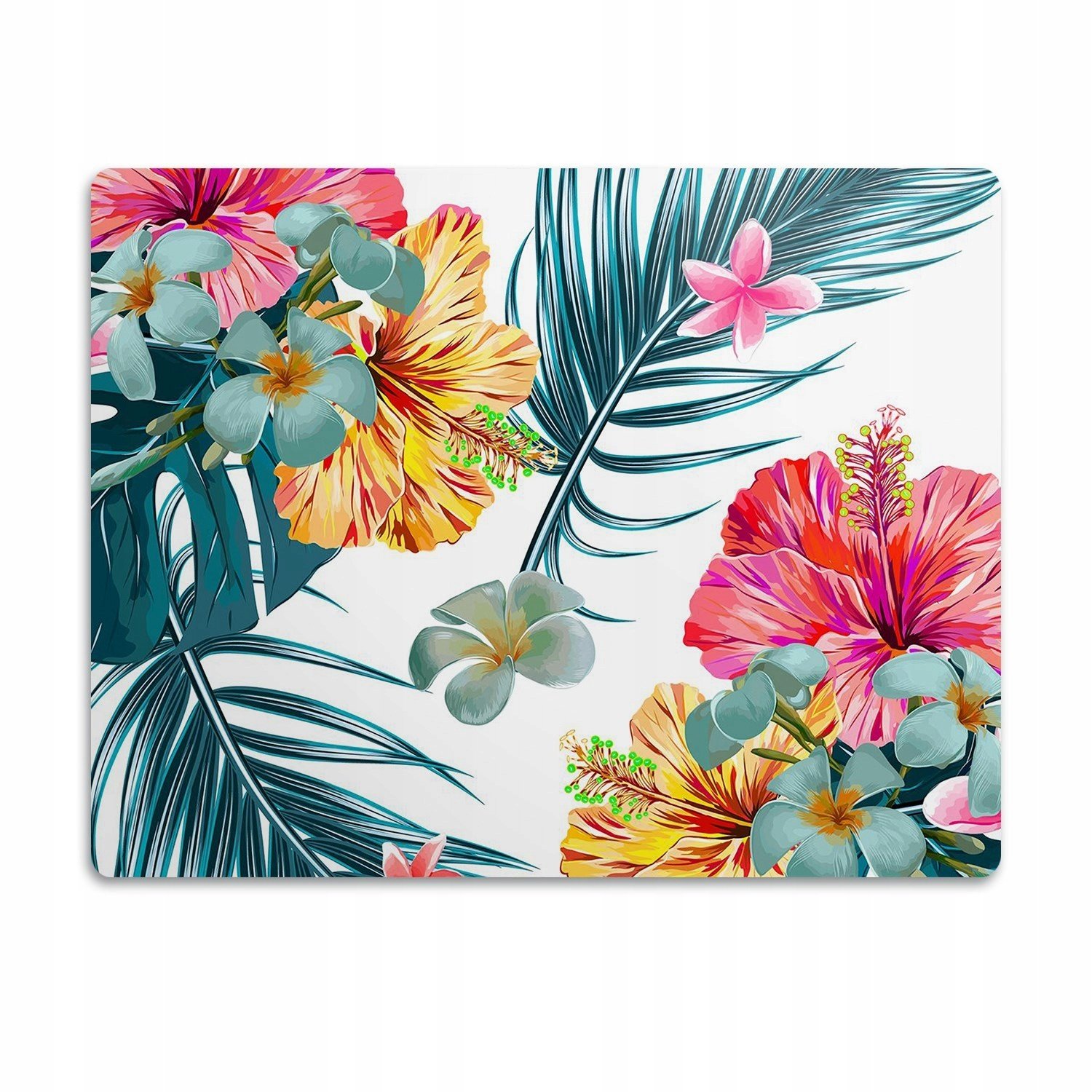 Pro kočku Podložka pod misky Tropické květiny 90x60