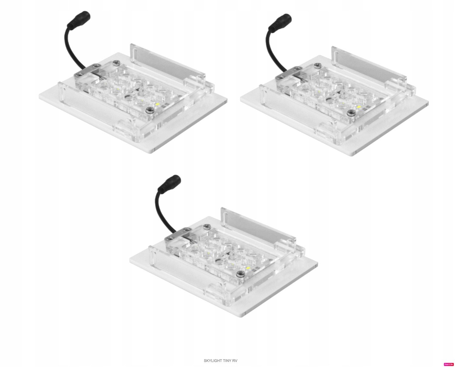 Set Skylight Tiny Rv: 3 lampy napájecí adaptér