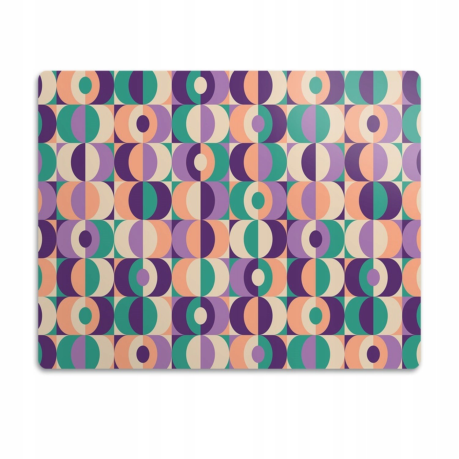 Podložka pod misku pro kočky Čtverce a kolečka 90x60 cm