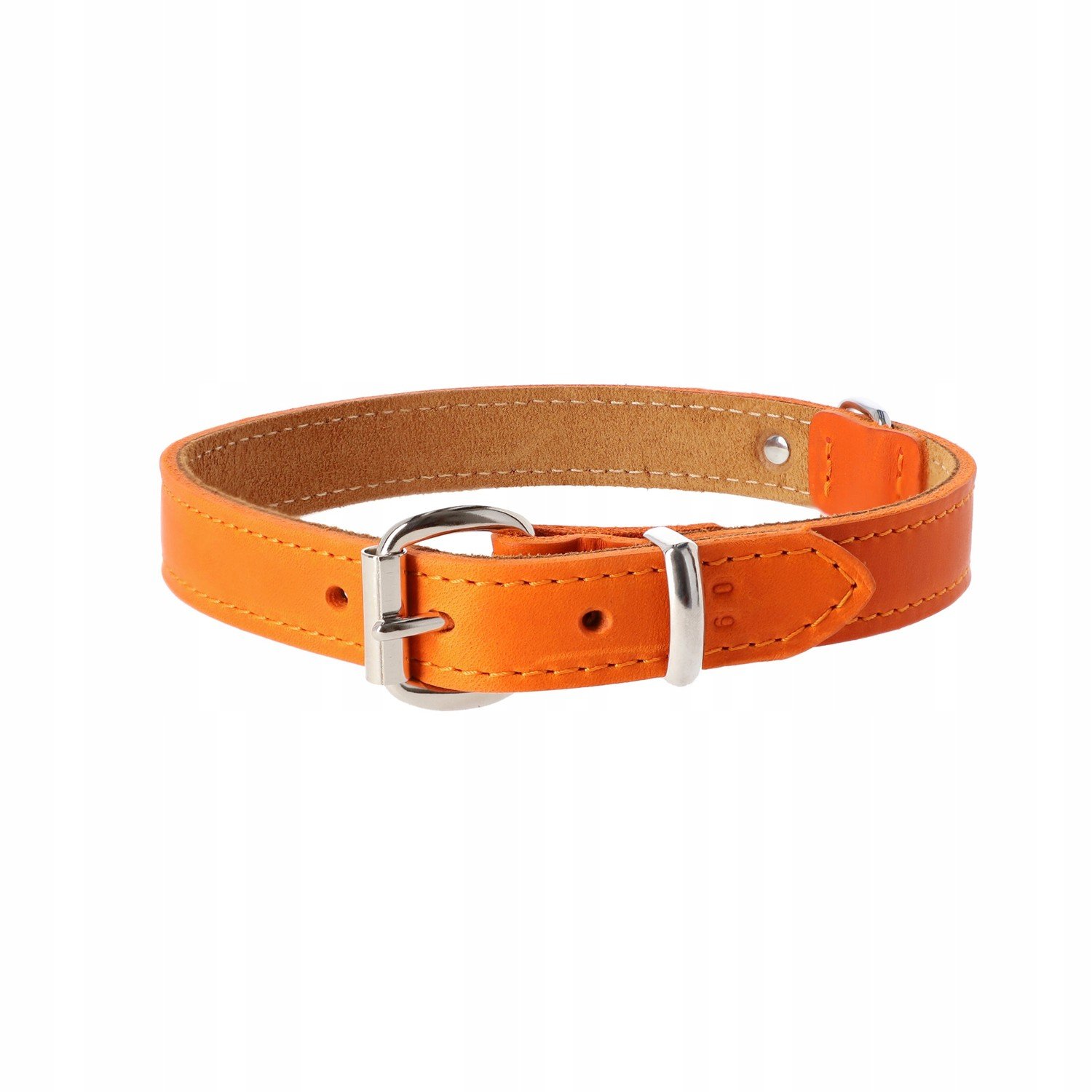 Dingo Obojek Premium Soft Leather 2,5x60 CM Orange