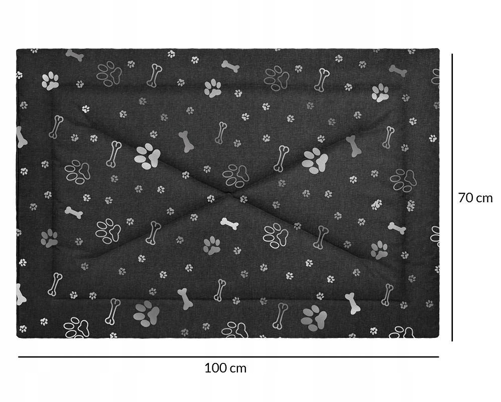 Pelíšek podložka pro psa 70x100 Max černá stříbrná v