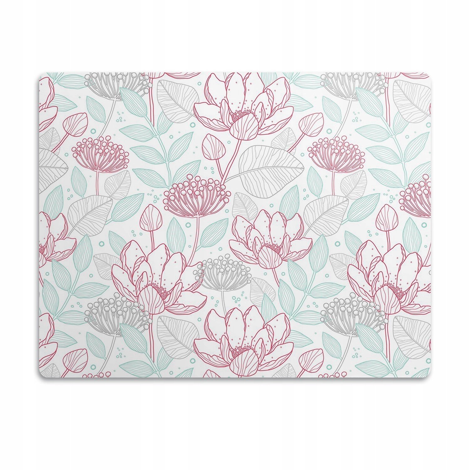 Ochranná podložka pod psí misky Obrys květiny 90x60