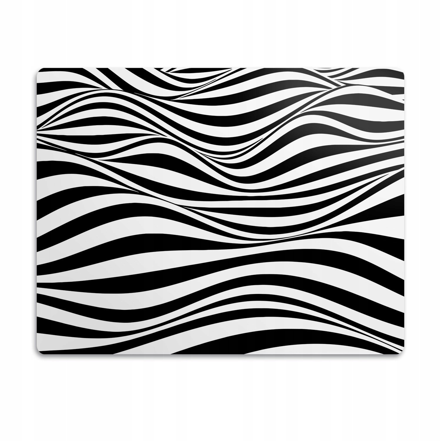 Ochranná podložka pod misku Černobílé vlny 90x60 cm