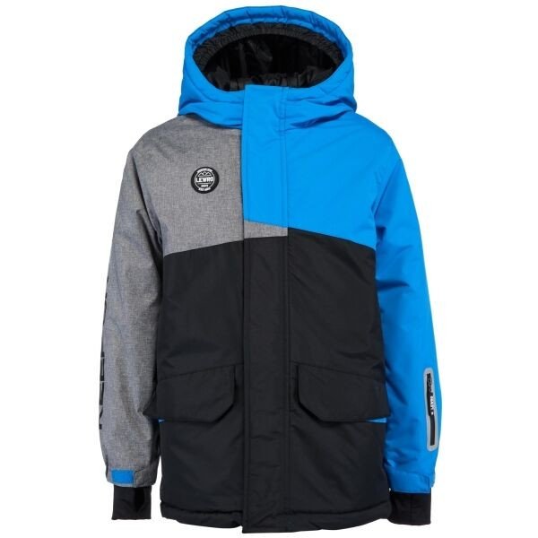 Lewro ZAFER Dětská lyžařská bunda, černá, velikost 128-134