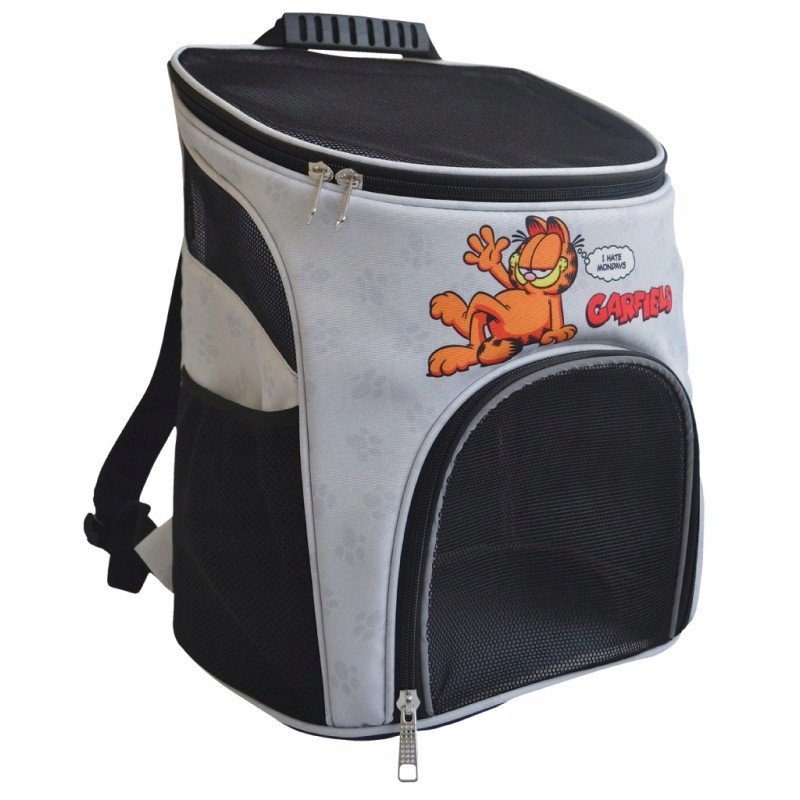 Garfield přepravka batoh pro kočky šedá