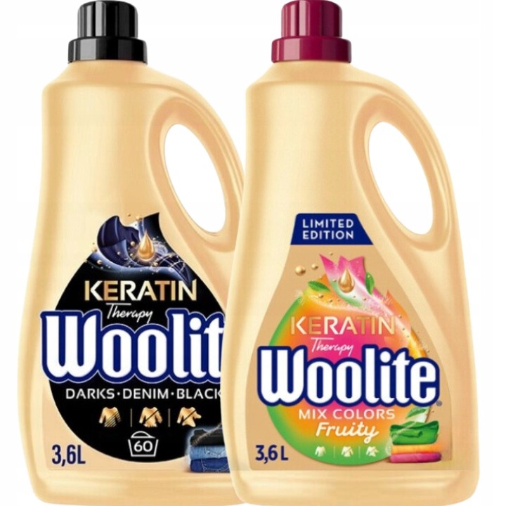 Woolite Fruity Dark Tekutý prací prostředek Mix 2x3,6L