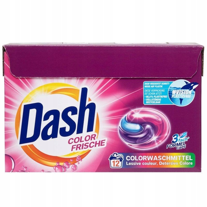 Dash Kapsle na praní 3in1 Color Frische 12 ks