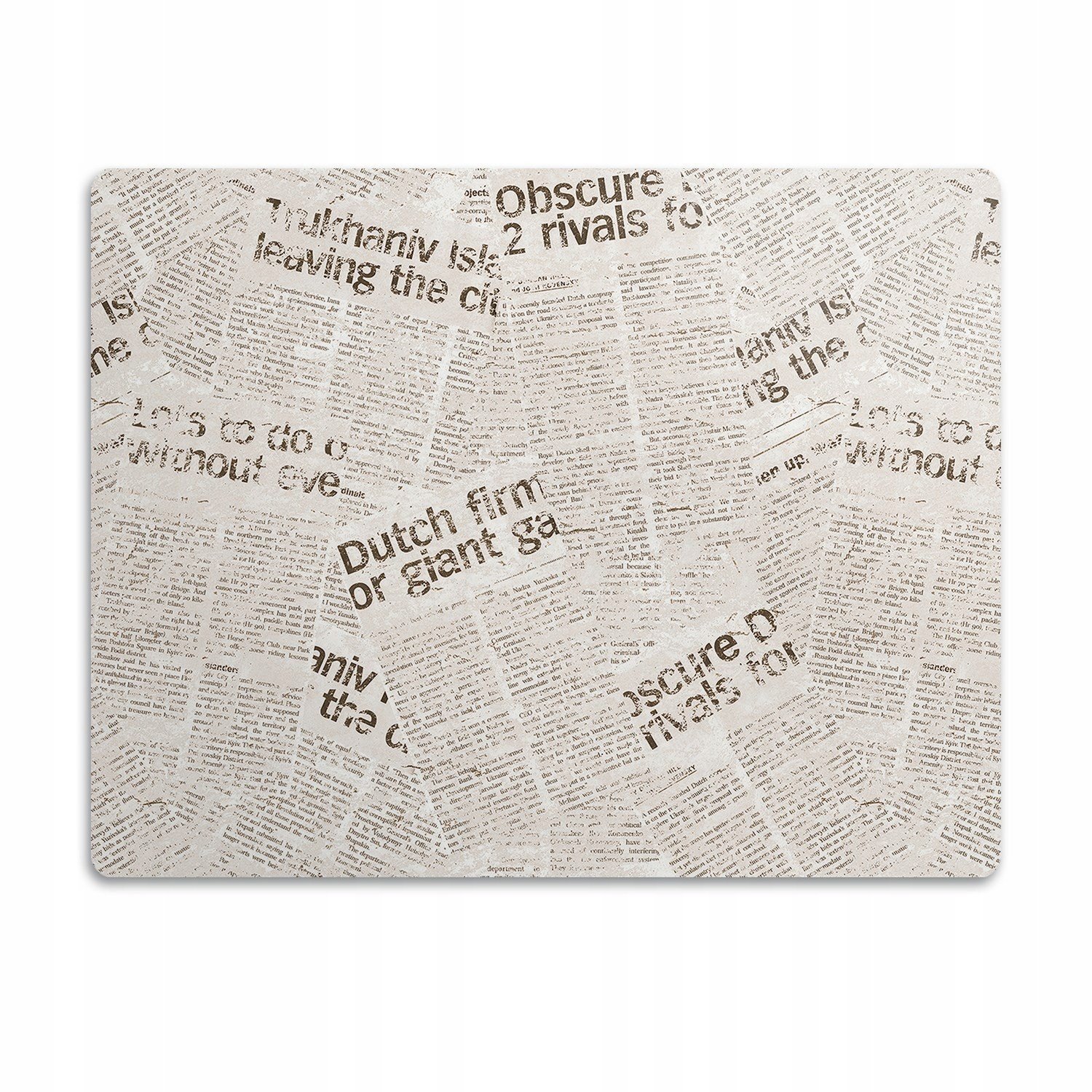 Vodotěsná podložka pod misku Vintage noviny 90x60 cm