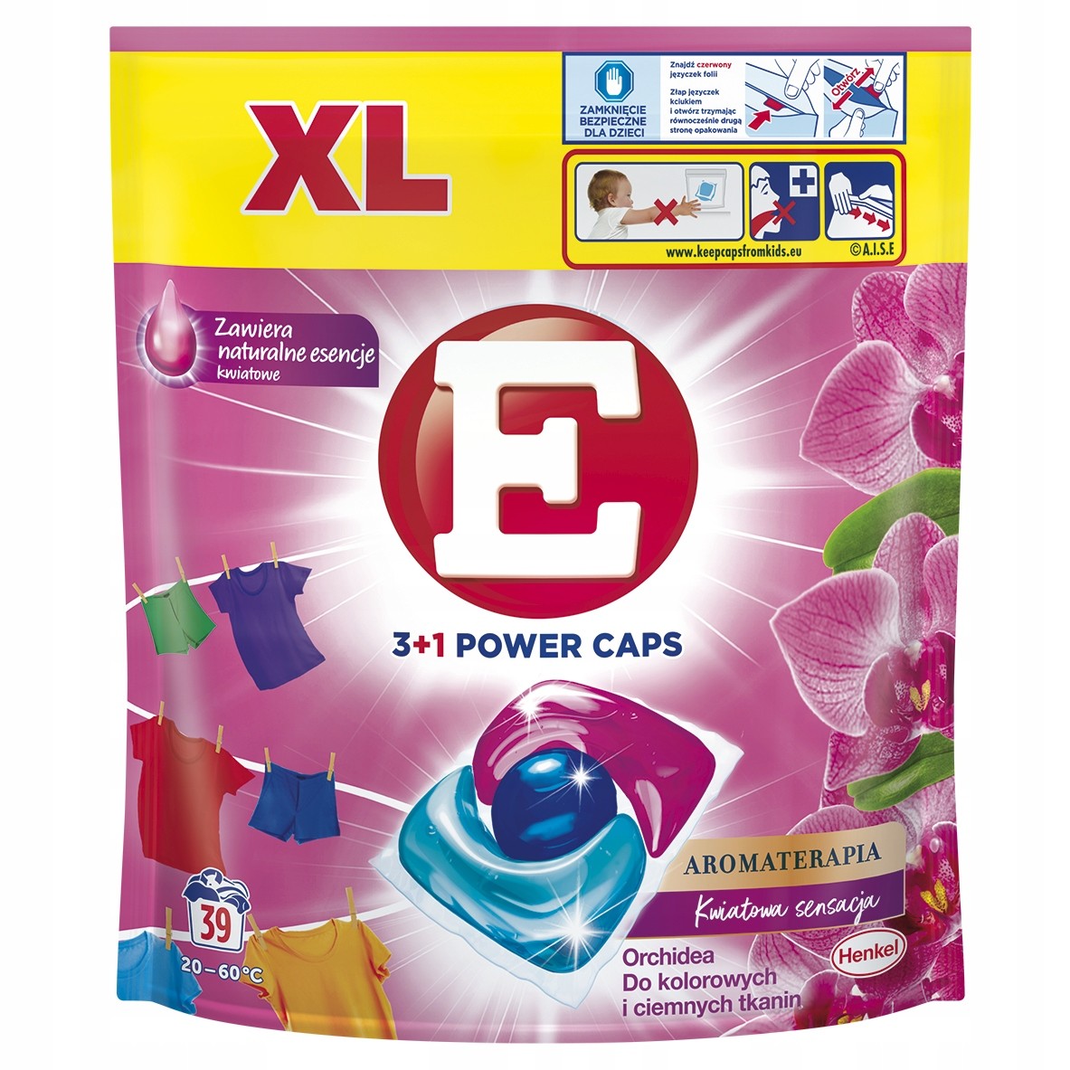 E Power Caps Kapsle na praní barvy Orchidej XL