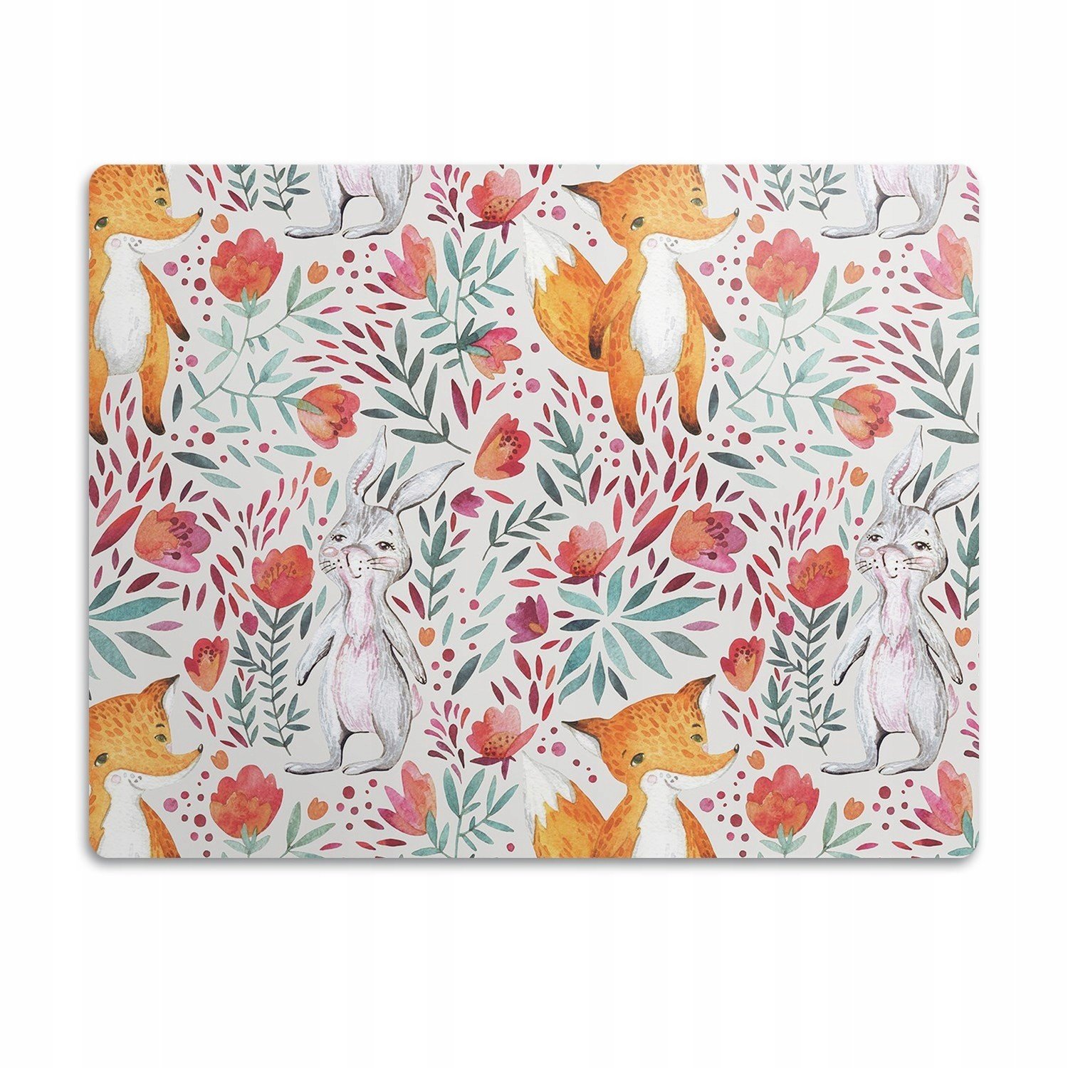Podložka pod kočičí toaletu Zajíci a lišky 90x60 cm