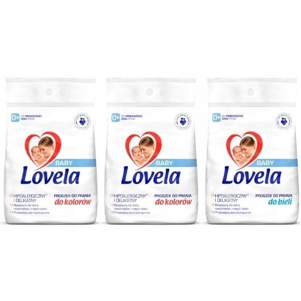Lovela Baby Prací prášek Barva Bílá 3x 2,7