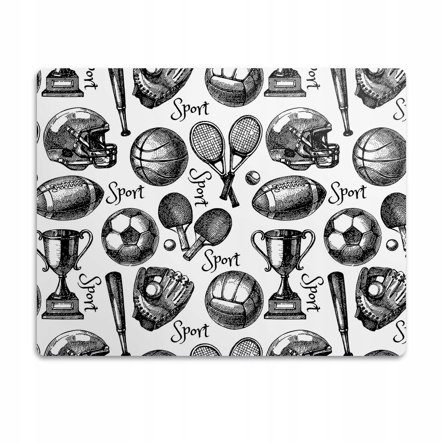 Voděodolná podložka pod misku Sportovní motiv 90x60 cm