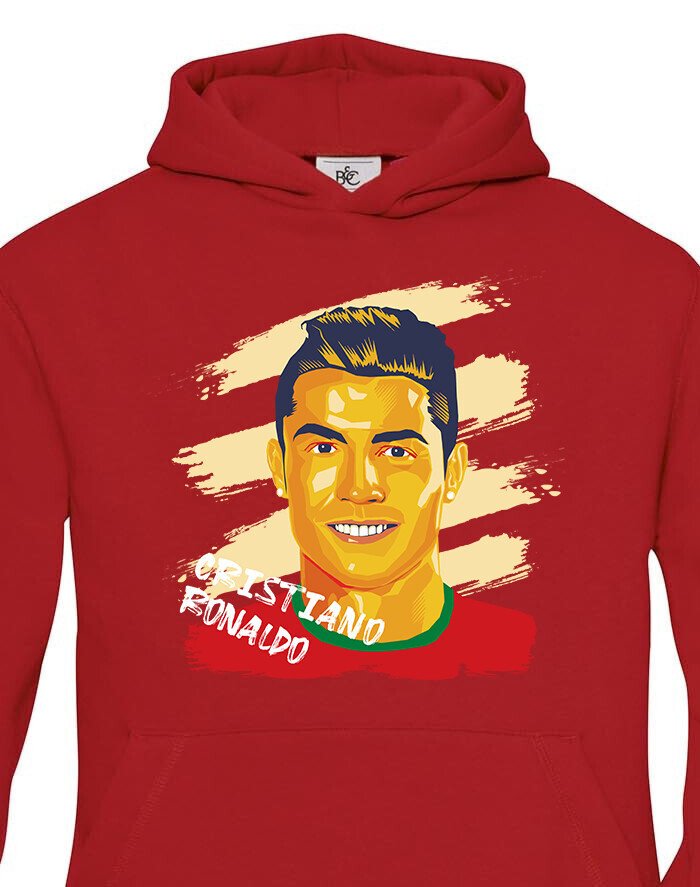 Dětské mikina s potiskem hráče Ronaldo - ideální pro malé fotbalisty
