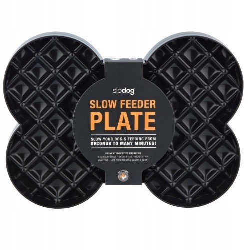 SloDog Slow Feeder Plate Miska velká kost černá