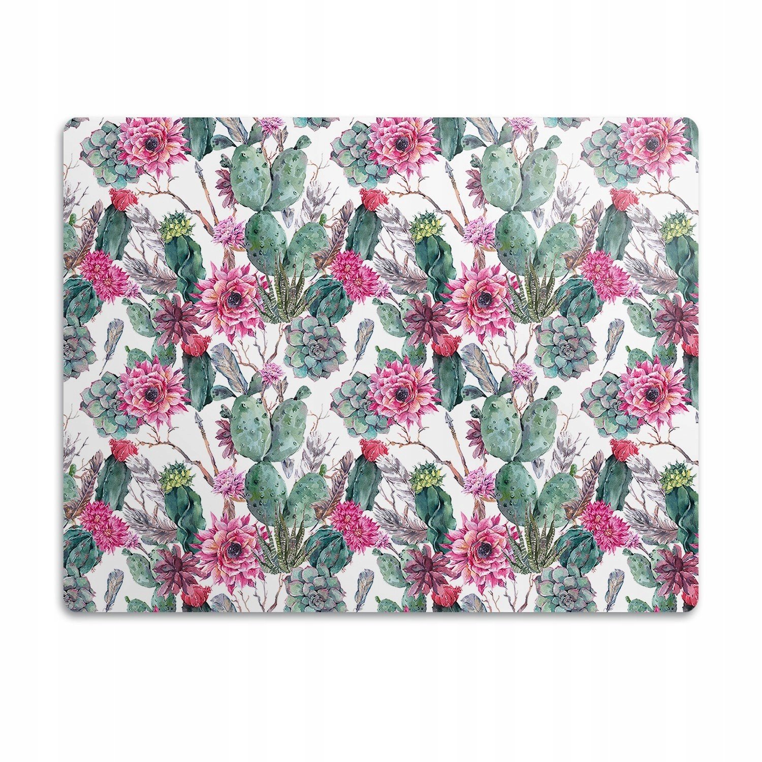 Ochranná podložka pod kočičí toaletu Sukulenty 90x60