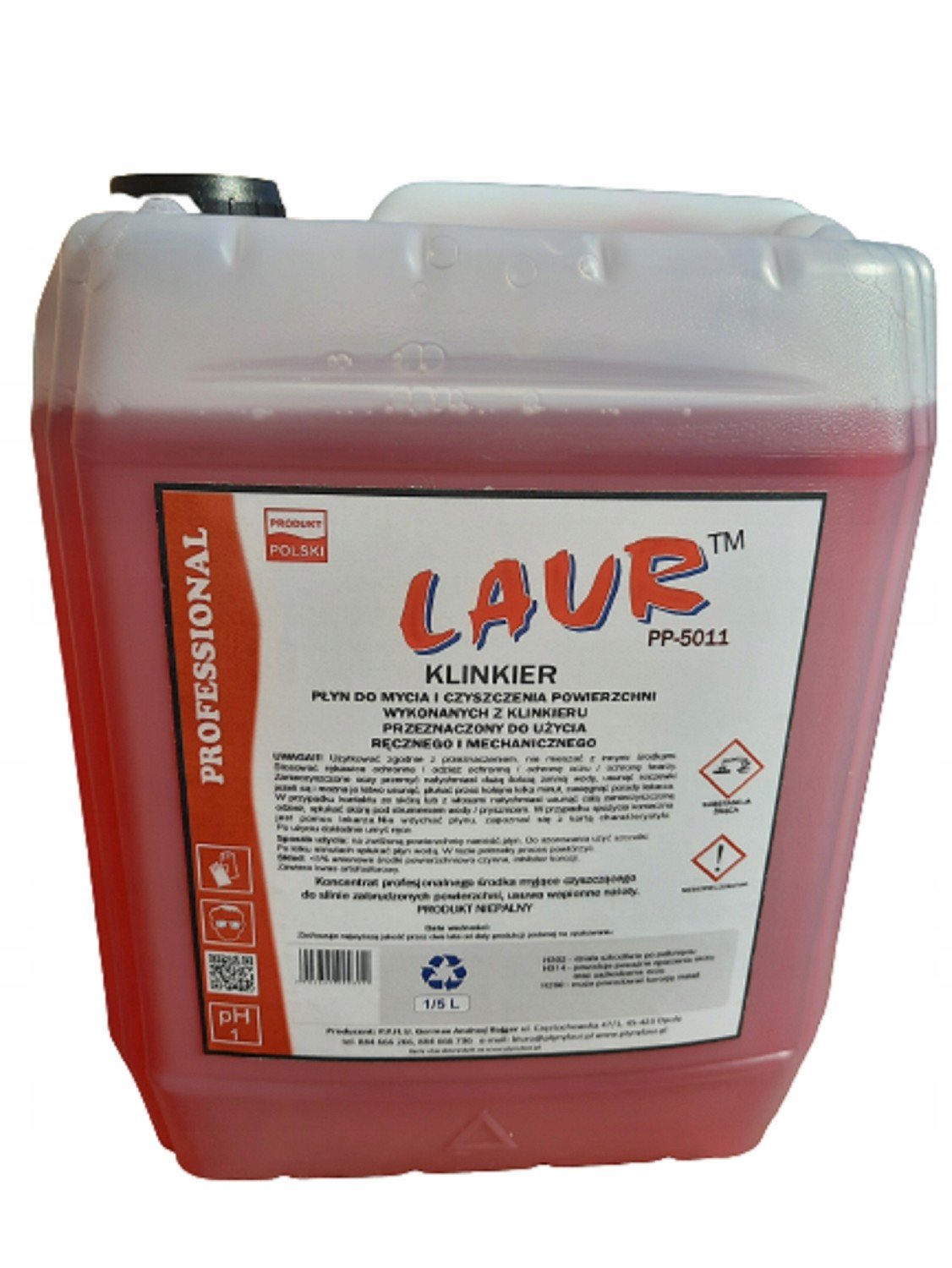 Tekutý Laur-pro Klinkier čistící čistič 5L PP5011