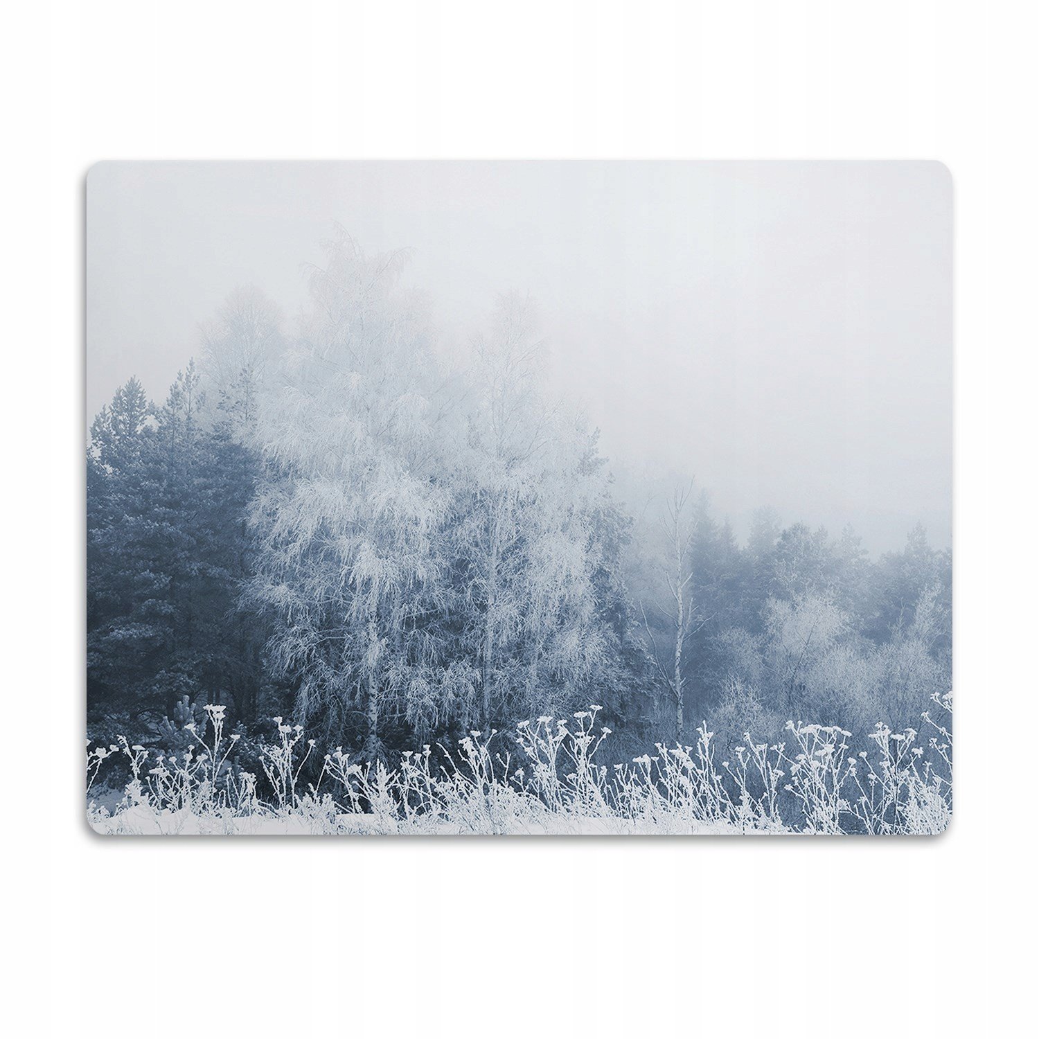 Podložka pod misku pro psa kočky Zimní stromy 90x60 cm