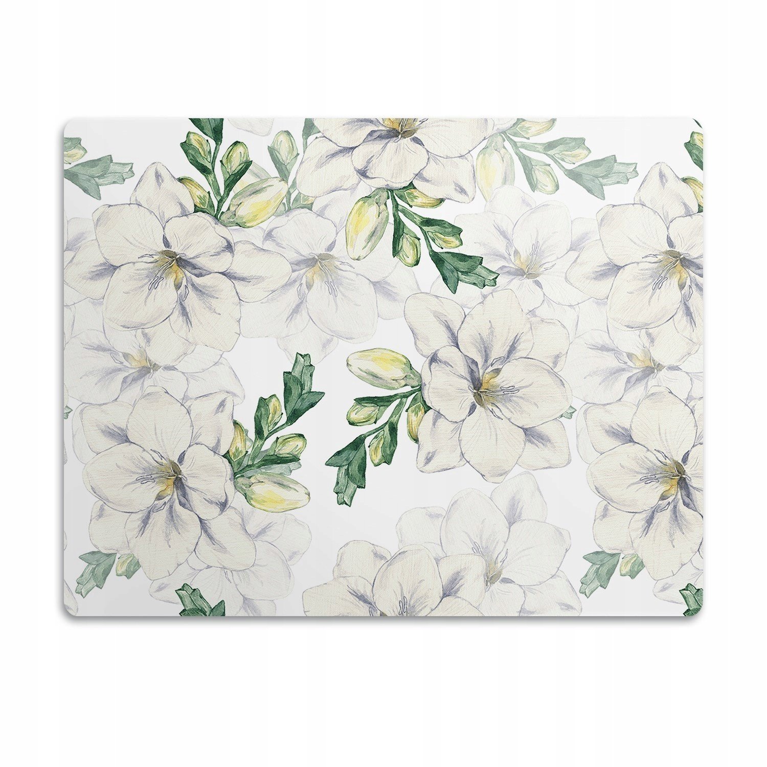 Ochranná podložka pod psí misky Bílé květy 90x60